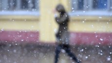 Мокрый снег в Москве. Архивное фото Мокрый снег в Москве. Архивное фото