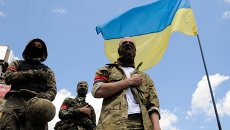 Сторонники радикального движения Правый сектор, архивное фото Сторонники радикального движения Правый сектор, архивное фото
