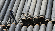 Строительство газопровода. Архивное фото Строительство газопровода. Архивное фото