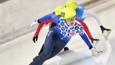 Полуфинал среди женщин на чемпионате России по шорт-треку в многоборье в подмосковной Коломне. Архивное фото Полуфинал среди женщин на чемпионате России по шорт-треку в многоборье в подмосковной Коломне. Архивное фото