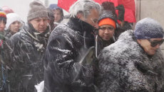 Очередь в супермаркет, или Как жители Нью-Йорка готовятся пережить снежную бурю Очередь в супермаркет, или Как жители Нью-Йорка готовятся пережить снежную бурю