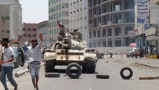 Танк в Йемене. Архивное фото Танк в Йемене. Архивное фото