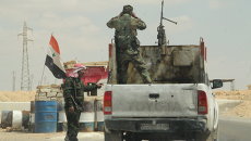 Блокпост сирийских военных на дороге Хомс-Ракка Блокпост сирийских военных на дороге Хомс-Ракка
