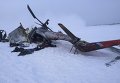На месте крушения вертолета Ми-8 в Красноярском крае На месте крушения вертолета Ми-8 в Красноярском крае