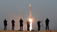 Старт космического корабля Союз ТМА-19М с космодрома Байконур Старт космического корабля Союз ТМА-19М с космодрома Байконур