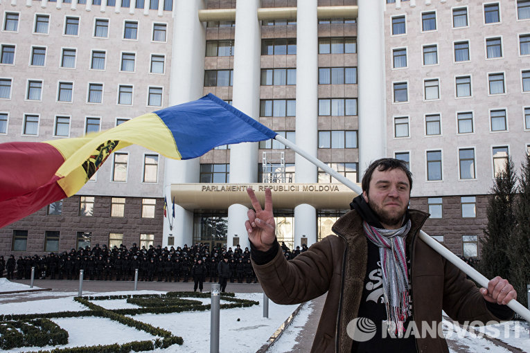 Акция протеста в Молдавии Акция протеста в Молдавии