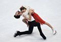 Габриэлла Пападакис и Гийом Сизерон (Франция) выступают в короткой программе танцев на льду на чемпионате Европы Габриэлла Пападакис и Гийом Сизерон (Франция) выступают в короткой программе танцев на льду на чемпионате Европы