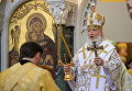 Патриарх Московский и всея Руси Кирилл во время молебна в крупнейшем православном храме Латинской Америки - кафедральном соборе святого апостола Павла в бразильском городе Сан-Паулу Патриарх Московский и всея Руси Кирилл во время молебна в крупнейшем православном храме Латинской Америки - кафедральном соборе святого апостола Павла в бразильском городе Сан-Паулу