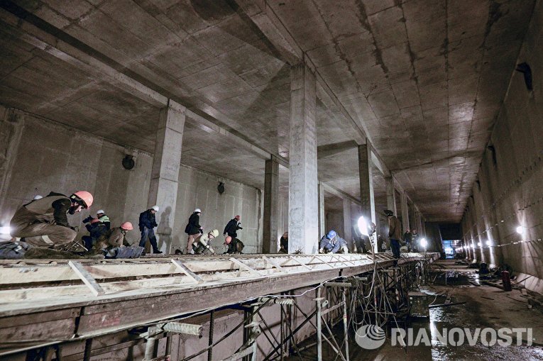 Строительство станции метро Хорошевская Третьего пересадочного контура Строительство станции метро Хорошевская Третьего пересадочного контура