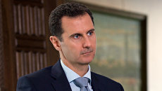 Президент Сирии Башар Асад во время интервью Президент Сирии Башар Асад во время интервью
