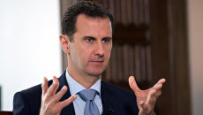 Президент Сирии Башар Асад во время интервью Президент Сирии Башар Асад во время интервью