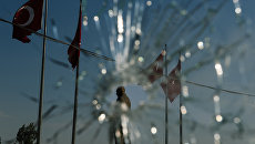 Kemal Ataturk statue near the building of the police headquarters in Ankara, Turtsiya.Arhivnoe photo