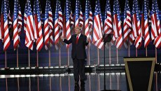 Дональд Трамп на съезде Республиканской партии США в Огайо. 22 июля 2016 Дональд Трамп на съезде Республиканской партии США в Огайо. 22 июля 2016