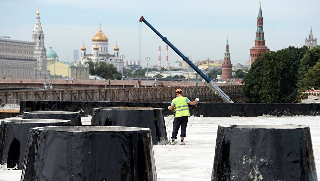 Парк "Зарядье" планируется открыть ко Дню города в 2017 году