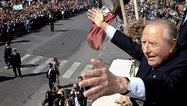 Президент Италии Карло Чампи в Ливорно. Архивное фото