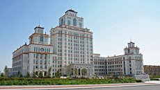 Здание университета русского языка в городе Маньчжурия. Архивное фото Здание университета русского языка в городе Маньчжурия. Архивное фото