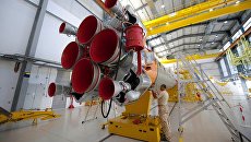 Российская ракета-носитель Союз-СТ на космодроме Куру во Французской Гвиане. Архивное фото Российская ракета-носитель Союз-СТ на космодроме Куру во Французской Гвиане. Архивное фото