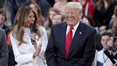 Меланья Трамп и ее муж Дональд Трамп во время шоу NBC Today Меланья Трамп и ее муж Дональд Трамп во время шоу NBC Today