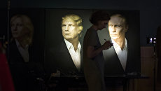 Портреты президента США Дональда Трампа и президента России Владимира Путина. Архивное фото Портреты президента США Дональда Трампа и президента России Владимира Путина. Архивное фото