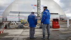 Новое укрытие над четвертым энергоблоком Чернобыльской АЭС. 29 ноября 2016 Новое укрытие над четвертым энергоблоком Чернобыльской АЭС. 29 ноября 2016