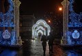 Новогодняя иллюминация на одной из улиц Санкт-Петербурга Новогодняя иллюминация на одной из улиц Санкт-Петербурга