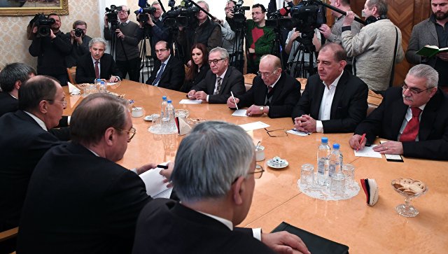 Встреча главы МИД РФ С. Лавров с представителями сирийской оппозиции. 27 января 2017