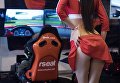 Модель на выставке Motorsport Expo в КВЦ Сокольники в Москве Модель на выставке Motorsport Expo в КВЦ Сокольники в Москве