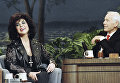Актриса Элизабет Тейлор и телеведущий Tonight Show Джонн Карсо, 1992 Актриса Элизабет Тейлор и телеведущий Tonight Show Джонн Карсо, 1992