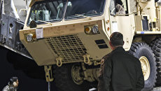 Грузовик с пусковыми установками американских ракетных комплексов THAAD на авиабазе в Южной Корее. Март 2017 Грузовик с пусковыми установками американских ракетных комплексов THAAD на авиабазе в Южной Корее. Март 2017