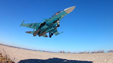 Истребители Су-34 на учениях уничтожили наземные цели фугасными бомбами Истребители Су-34 на учениях уничтожили наземные цели фугасными бомбами