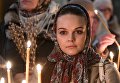 Верующие во время патриаршего служения в канун Вербного воскресенья в храме Христа Спасителя Верующие во время патриаршего служения в канун Вербного воскресенья в храме Христа Спасителя