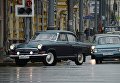 Автомобили во время автопробега 108 минут в Москве, приуроченного к 56-й годовщине полета человека в космос Автомобили во время автопробега 108 минут в Москве, приуроченного к 56-й годовщине полета человека в космос