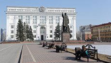 Площадь Советов в Кемерово. Архивное фото Площадь Советов в Кемерово. Архивное фото