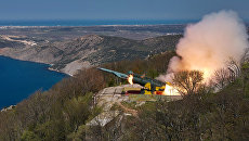 Пуск крылатой ракеты из БРК Утес в ходе учений ЧФ РФ в Крыму. Архивное фото Пуск крылатой ракеты из БРК Утес в ходе учений ЧФ РФ в Крыму. Архивное фото