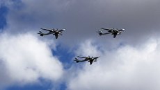 Стратегические бомбардировщики-ракетоносцы Ту-95 МС. Архивное фото Стратегические бомбардировщики-ракетоносцы Ту-95 МС. Архивное фото