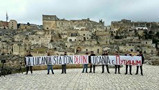 Protest against G7 financial policy in the Italian town of Matera