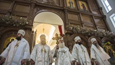 Освящение православного храма в Бишкеке. Архивное фото Освящение православного храма в Бишкеке. Архивное фото