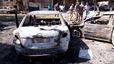 На месте взрыва в Дамаске, Сирия. 2 июля 2017 На месте взрыва в Дамаске, Сирия. 2 июля 2017