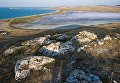 Чокракское озеро на Керченском полуострове в Крыму Чокракское озеро на Керченском полуострове в Крыму
