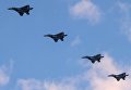 Многоцелевой фронтовой истребитель МиГ-35 во время генеральной репетиции военно-морского парада ко дню ВМФ в Кронштадте. Многоцелевой фронтовой истребитель МиГ-35 во время генеральной репетиции военно-морского парада ко дню ВМФ в Кронштадте.