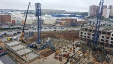 На месте падения башенного крана в Химках. 5 сентября 2017 На месте падения башенного крана в Химках. 5 сентября 2017