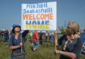 У пункта пропуска Краковец на украинско-польской границе, где собирается пересечь границу бывший президент Грузии, экс-губернатор Одесской области Михаил Саакашвили У пункта пропуска Краковец на украинско-польской границе, где собирается пересечь границу бывший президент Грузии, экс-губернатор Одесской области Михаил Саакашвили