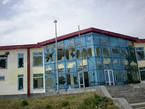 Разрушения в городе Цхинвали Разрушения в городе Цхинвали