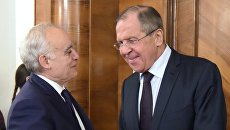 Сергей Лавров и специальный представитель Генерального секретаря ООН по Ливии Гассан Саляме во время встречи в Москве. 15 сентября 2017 Сергей Лавров и специальный представитель Генерального секретаря ООН по Ливии Гассан Саляме во время встречи в Москве. 15 сентября 2017