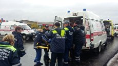 Скорая помощь на месте ДТП с участием автобуса в Коломенском районе Подмосковья Скорая помощь на месте ДТП с участием автобуса в Коломенском районе Подмосковья