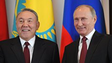 Президент Казахстана Нурсултан Назарбаев и президент РФ Владимир Путин. Архивное фото Президент Казахстана Нурсултан Назарбаев и президент РФ Владимир Путин. Архивное фото
