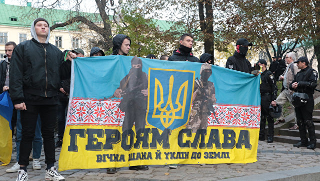 Марш во Львове, приуроченный к годовщине создания Украинской повстанческой армии и Дню защитника Украины. Архивное фото