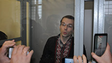 Журналист Василий Муравицкий в Королевском районном суде Житомира, Украина. Архивное фото Журналист Василий Муравицкий в Королевском районном суде Житомира, Украина. Архивное фото