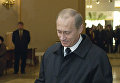 Президент РФ Владимир Путин во время голосования на избирательном участке в день выборов президента Российской Федерации Президент РФ Владимир Путин во время голосования на избирательном участке в день выборов президента Российской Федерации