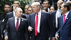 Президент России Владимир Путин и президент США Дональд Трамп. Архивное фото Президент России Владимир Путин и президент США Дональд Трамп. Архивное фото